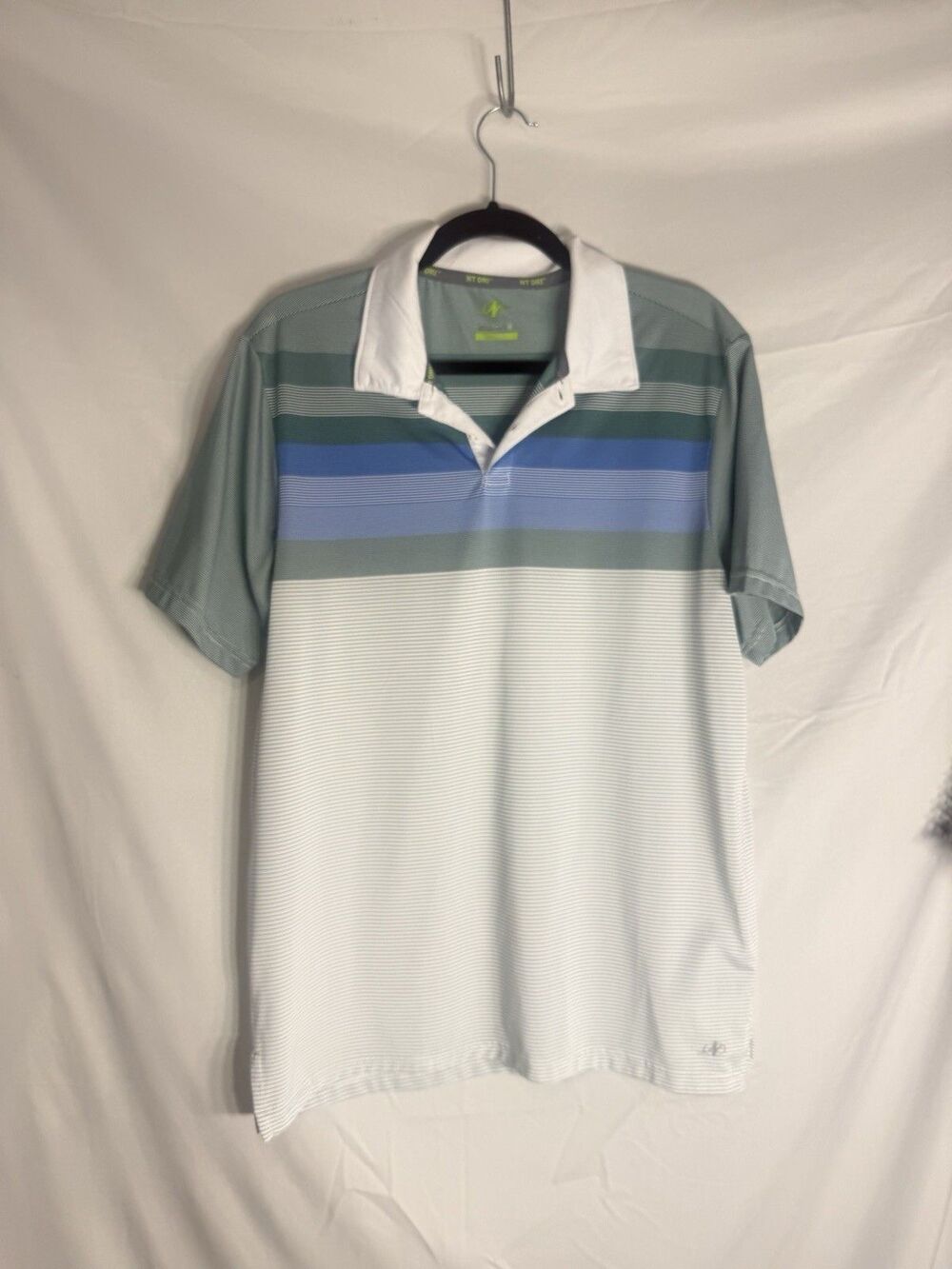 NordicTrack Polo Shirt Mens M  Striped Short Sleeve